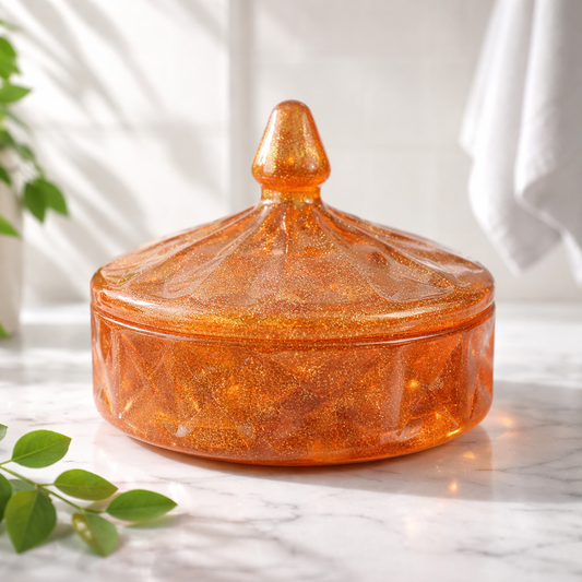 Shimmer Resin Lidded Trinket Dish