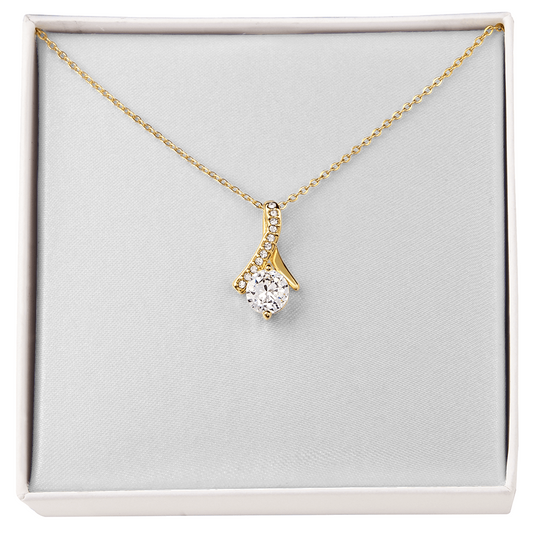 Petite Ribbon Pendant Necklace – Delicate Bow Jewelry Gift