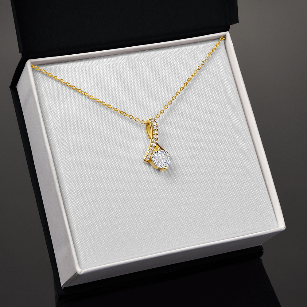 Petite Ribbon Pendant Necklace – Delicate Bow Jewelry Gift