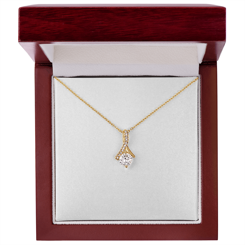 Petite Ribbon Pendant Necklace – Delicate Bow Jewelry Gift