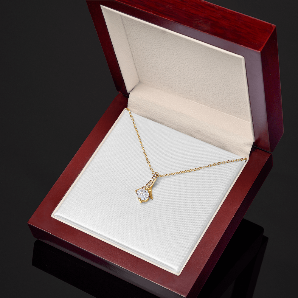 Petite Ribbon Pendant Necklace – Delicate Bow Jewelry Gift