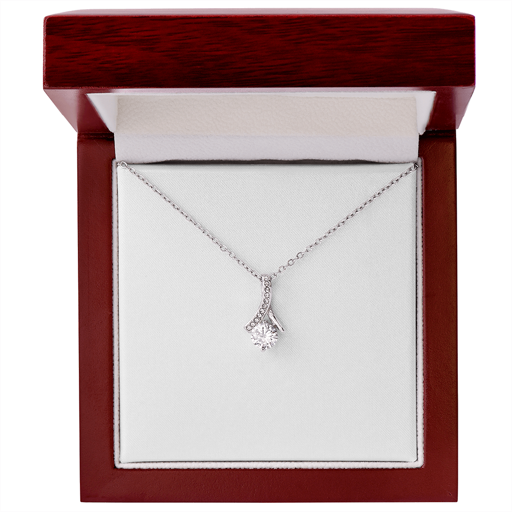 Petite Ribbon Pendant Necklace – Delicate Bow Jewelry Gift