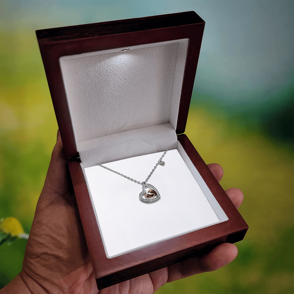 Purely Stella Baby Feet in a Heart Necklace